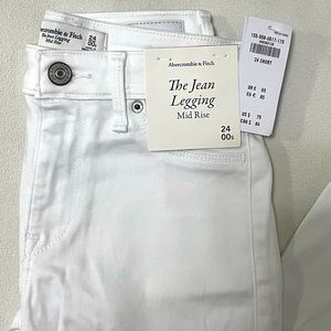 Abercrombie White Skinny Jeans